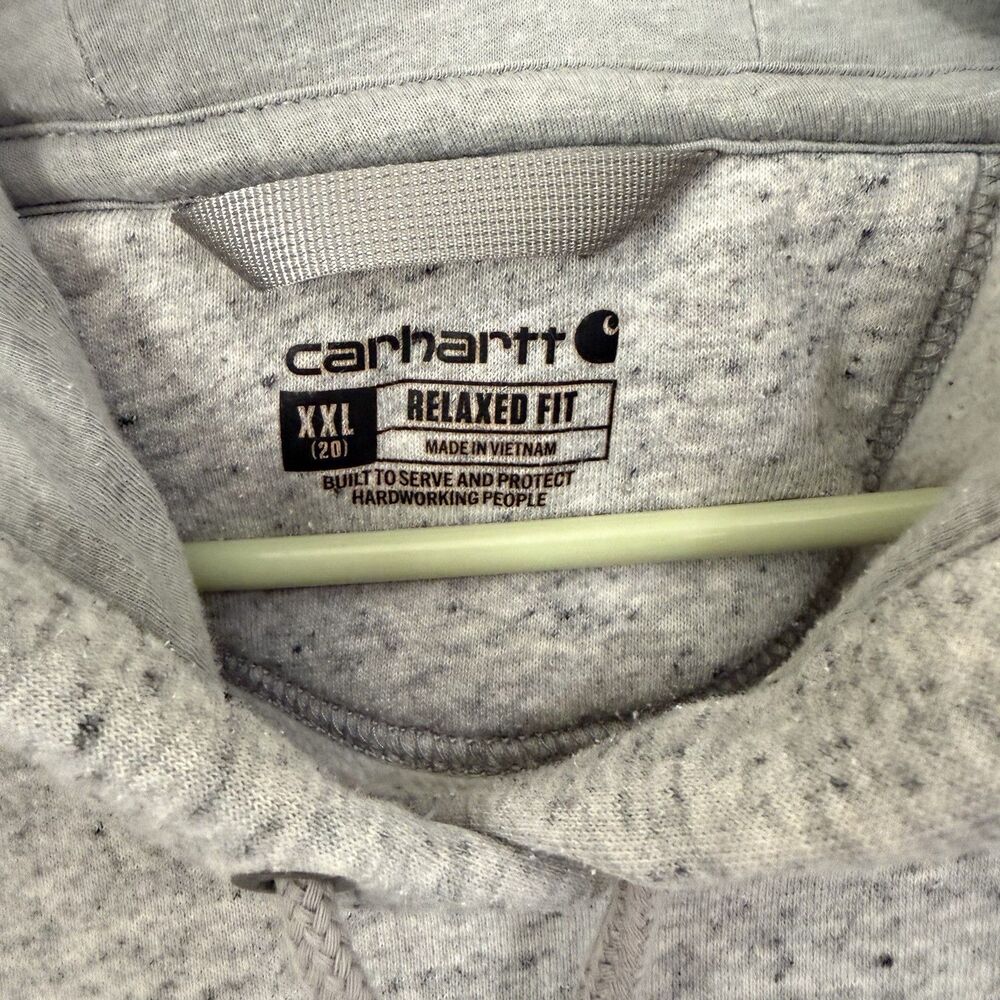 Carhartt Hoodie Women's Large Gray Pullover Sweatshirt Relaxed Fit Pocket - Picture 4 of 7